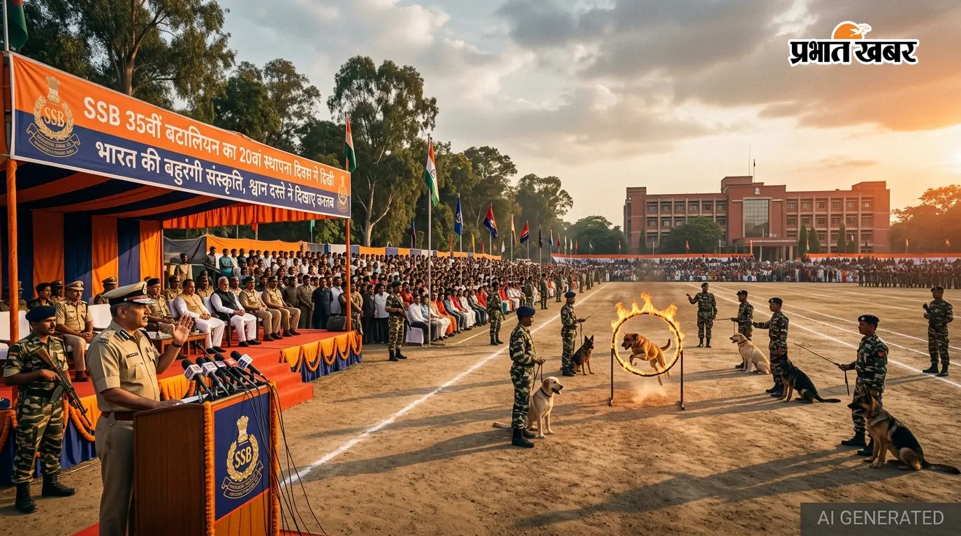SSB 35वीं बटालियन का 20वां स्थापना दिवस में दिखी भारत की बहुरंगी संस्कृति, श्वान दस्ते ने दिखाए करतब