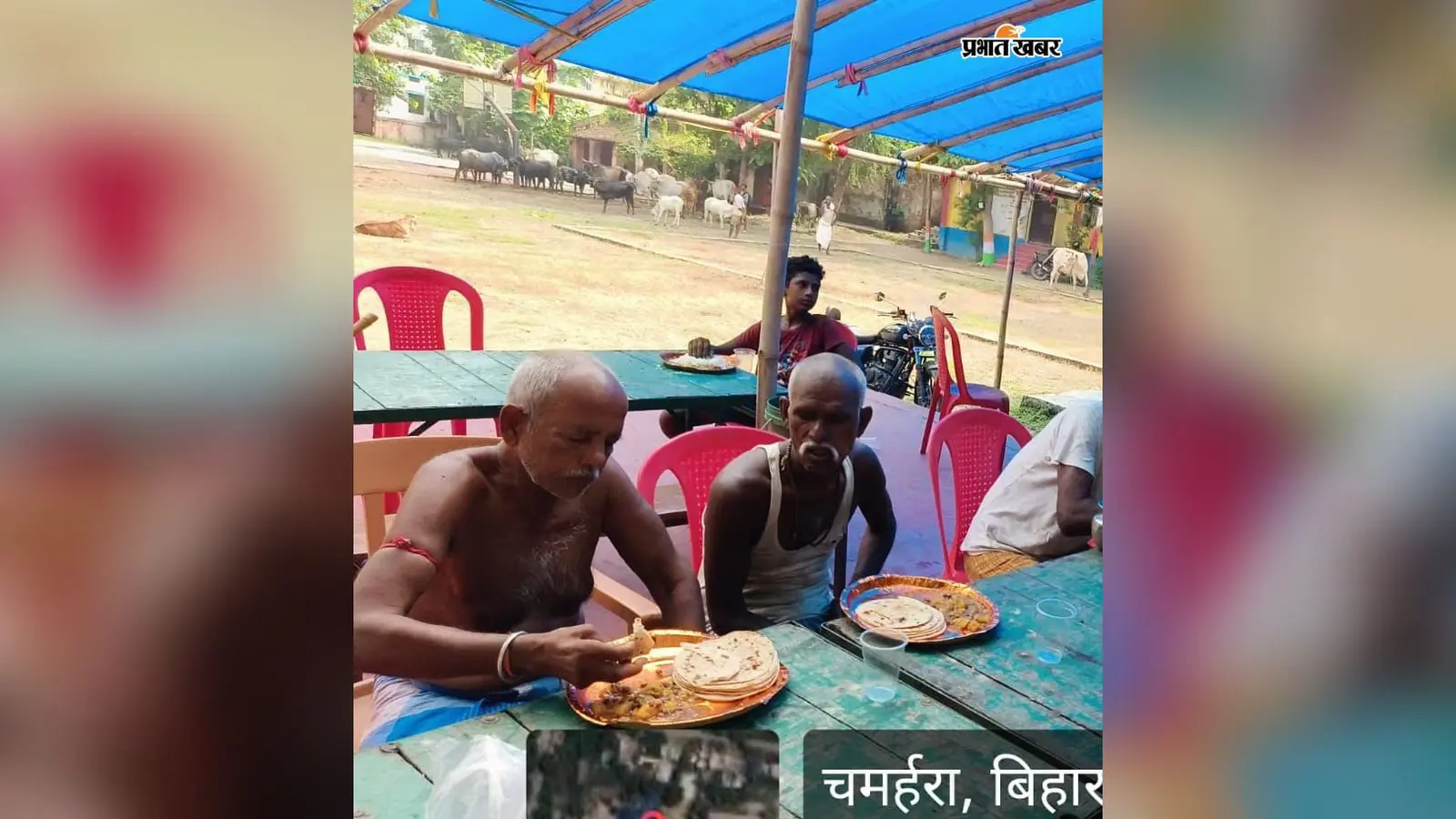 हाजीपुर: महनार बाढ़ राहत शिविर में अब मिलेगी रोटी, बुजुर्ग की मांग पर प्रशासन ने बदला भोजन का इंतजाम