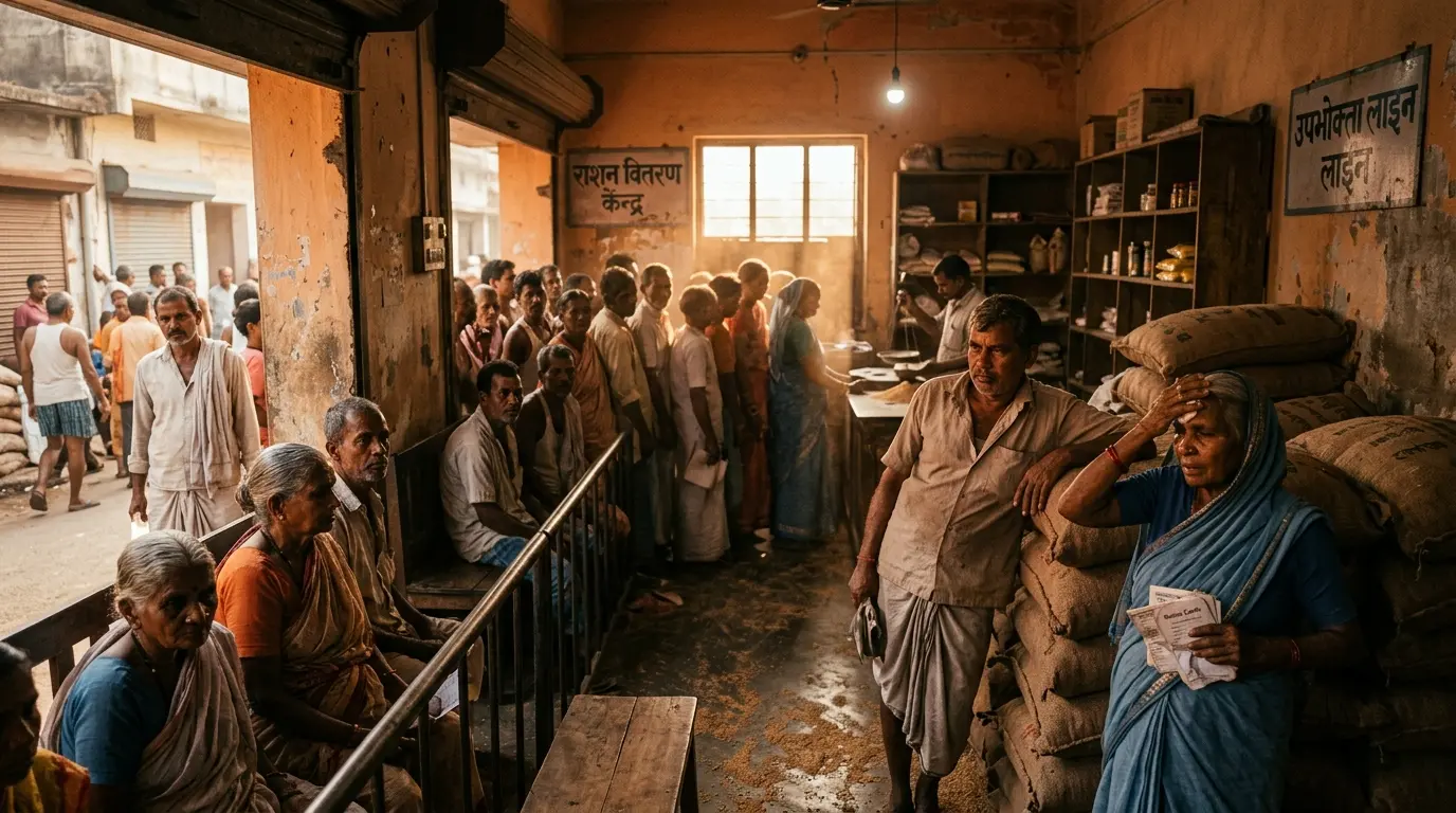 देवघर में राशन वितरण की सुस्त व्यवस्था : हर माह लाभुक लगा रहे तीन-चार चक्कर, फिर भी समय पर नहीं मिल रहा अनाज