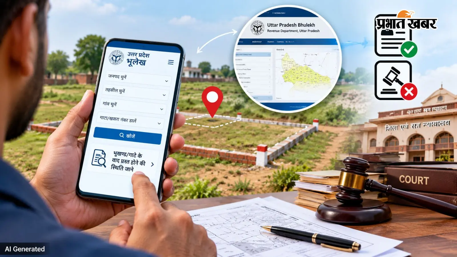 जमीन खरीदने की तैयारी? कागज देखकर न करें भरोसा! पैसा देने से पहले मोबाइल पर 5 मिनट में ऐसे करें चेक, कोर्ट-कचहरी में तो नहीं फंसी