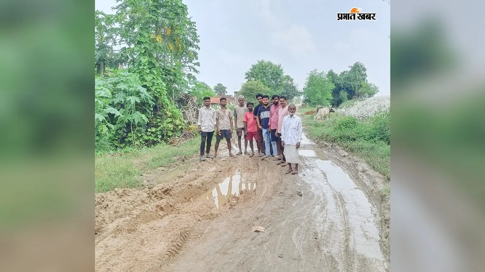 रफीगंज की सड़क पर गड्ढे, कीचड़ और जलजमाव से लोग परेशान, ग्रामीण बोले- अब आश्वासन नहीं, स्थायी सड़क चाहिए