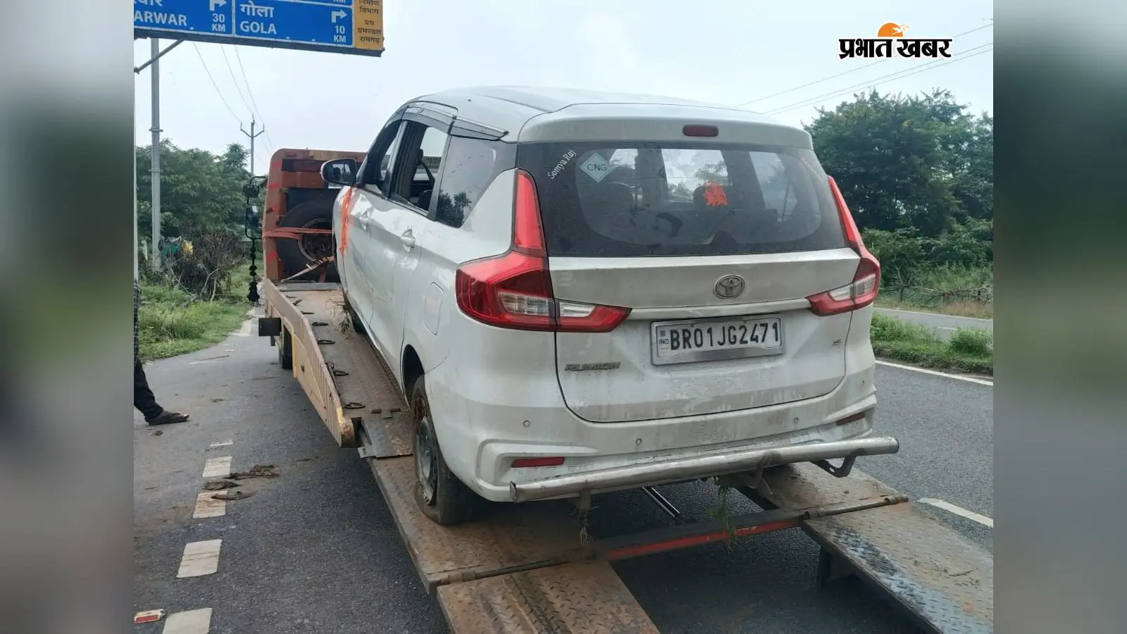 रजरप्पा जा रही श्रद्धालुओं की अर्टिगा बोतल मोड़ पर पलटी, बाल-बाल बचे यात्री