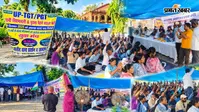प्रयागराज TGT-PGT प्रदर्शन, किताबों से सड़क तक, सितंबर से शुरू हुए आंदोलन की देखें तस्वीरें