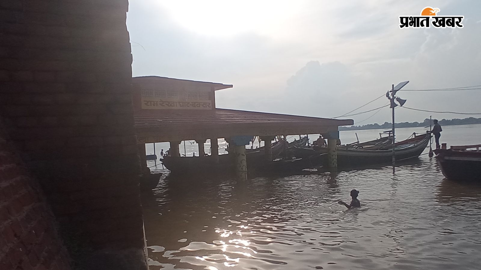 बक्सर में घट रहा है गंगा जी का जलस्तर