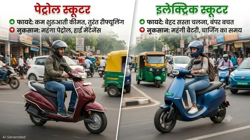 इलेक्ट्रिक स्कूटर vs पेट्रोल स्कूटर 