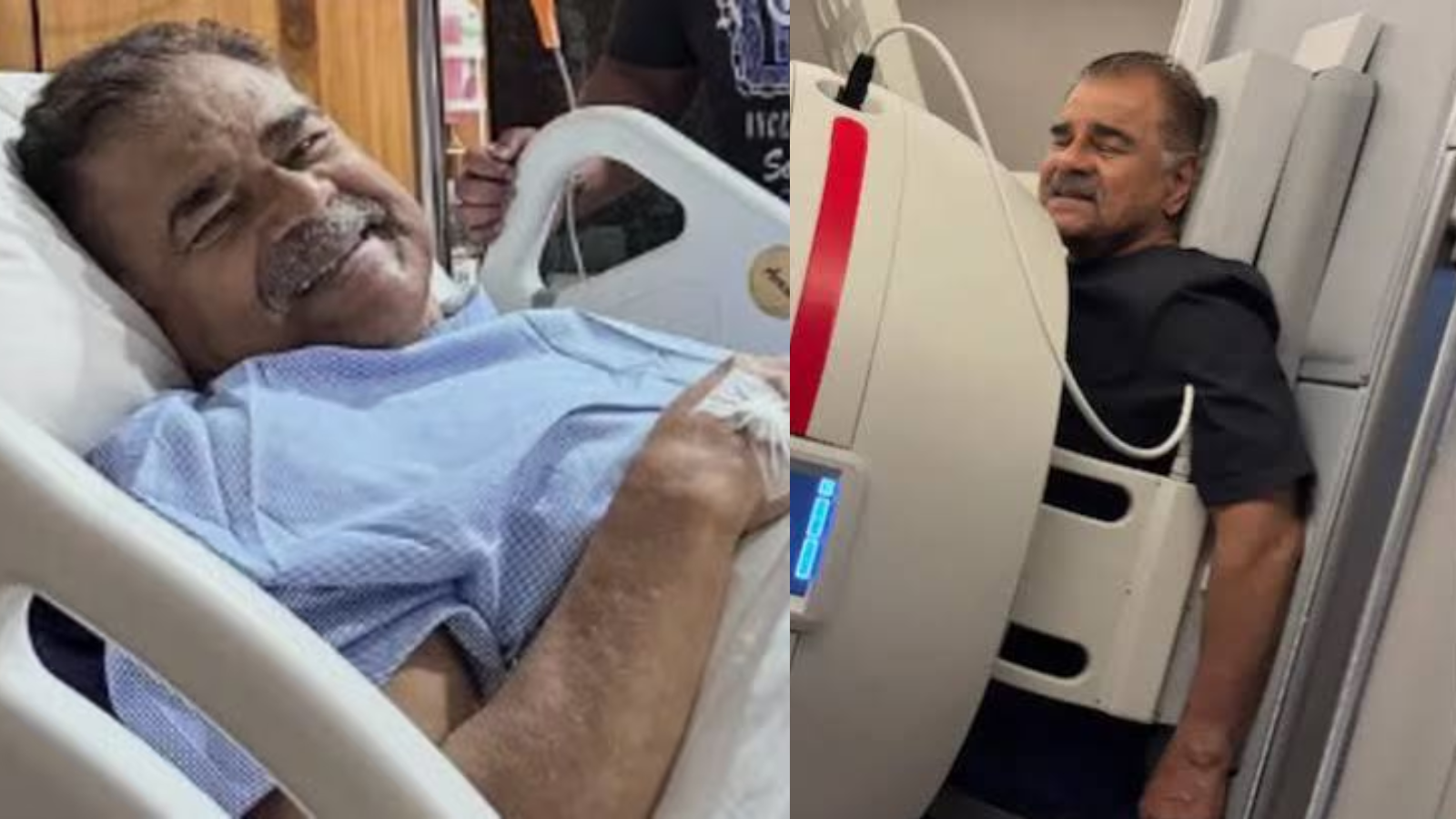 अस्पताल से शरत सक्सेना की तस्वीर