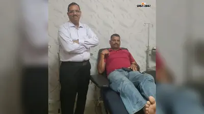 पुलिस जवान लक्ष्मी नारायण प्रसाद ने 51वीं बार किया रक्तदान