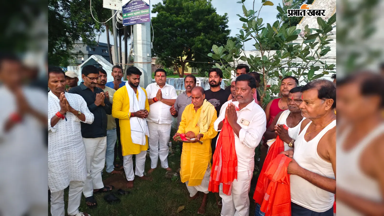 गया जी : गुरुआ में तिरुपति बालाजी मंदिर की तर्ज पर बनेगा दुर्गापूजा पंडाल, भूमि पूजन संपन्न
