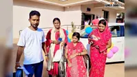 गुब्बारों से सजी कार में घर पहुंची नन्हीं तनीषा, बेटी के जन्म पर परिवार ने मनाया जश्न