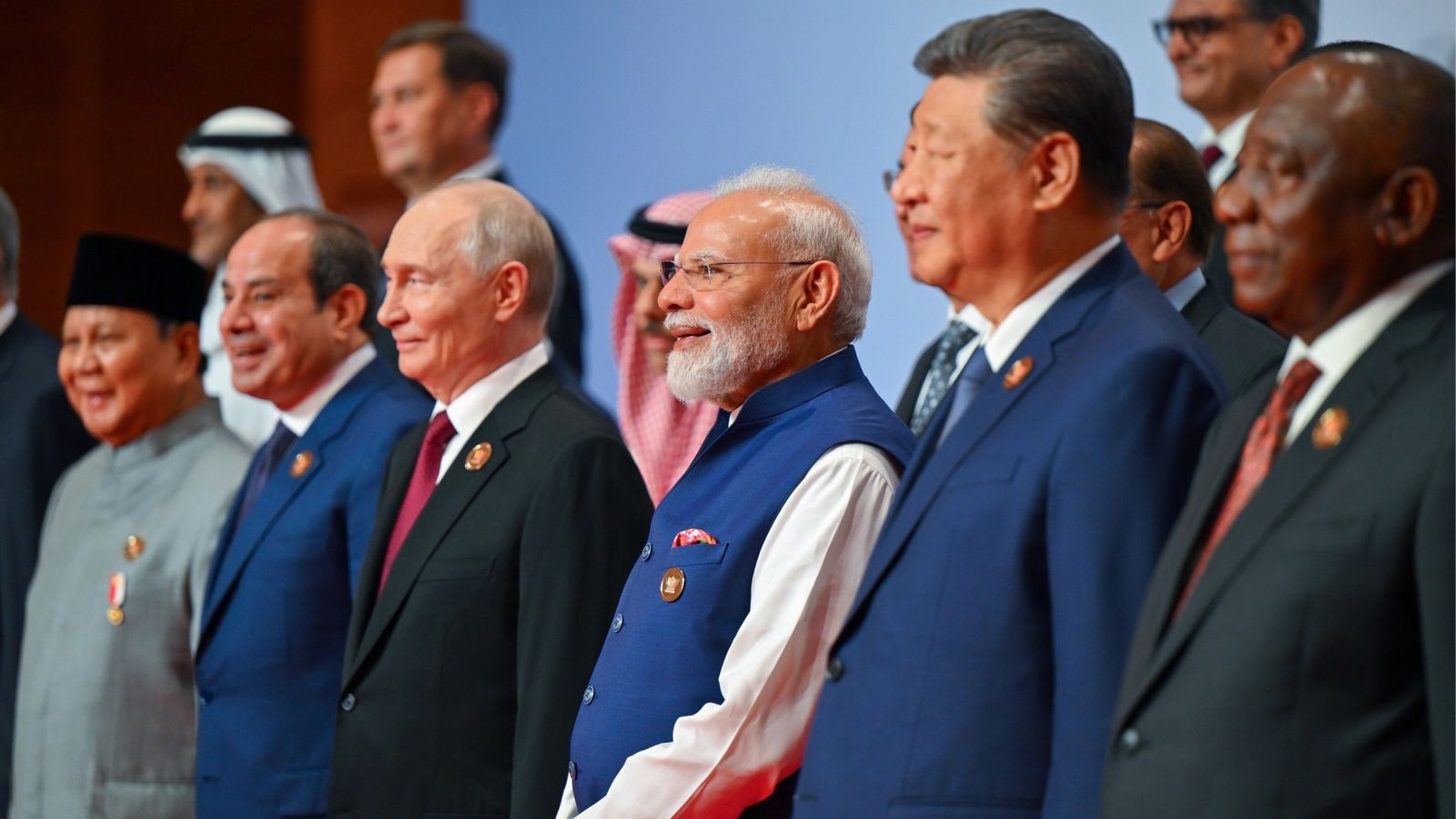 BRICS नेताओं की ग्रुप फोटो (PC : ANI)