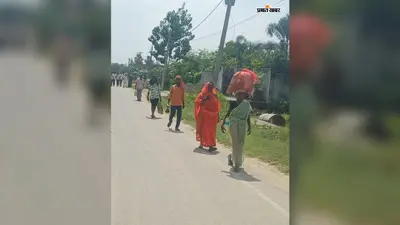 नवादा: हिसुआ में सुरक्षा के बीच थमा यातायात, पैदल सफर को मजबूर हुए आम लोग