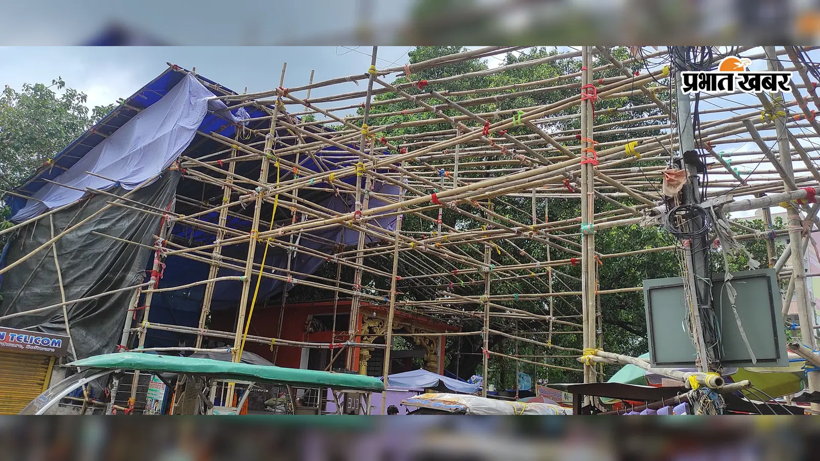 गणेश पूजा से दुर्गापूजा तक राजगीर में उत्सव की तैयारी, सजने लगे पूजा पंडाल