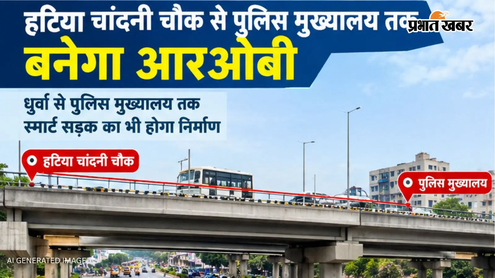 रांची : हटिया से पुलिस मुख्यालय तक आरओबी, धुर्वा से स्मार्ट सड़क की तैयारी