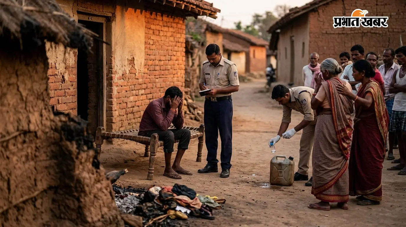शिकारीपाड़ा में महिला की झुलसकर मौत, पति पर पेट्रोल डालकर जलाने का आरोप