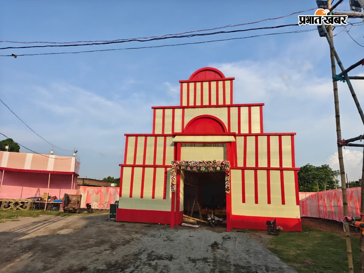 कृष्णा वेलफेयर सोसाइटी के द्वारा बनाया गया पंडाल | Prabhat Khabar Network