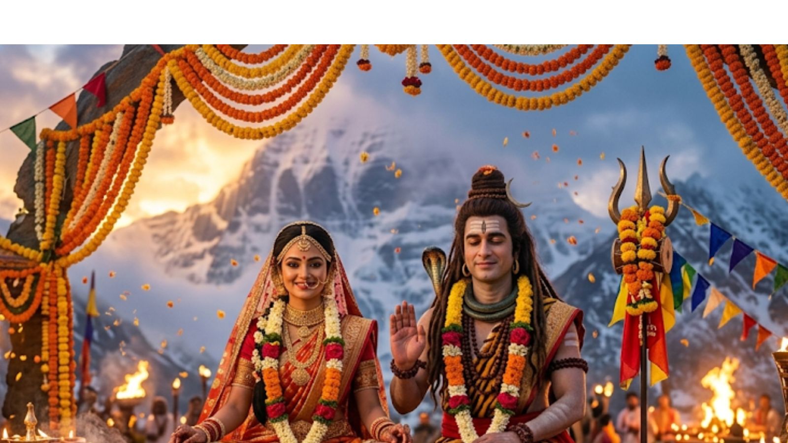 माता पार्वती और भगवान शिव की एआई तस्वीर