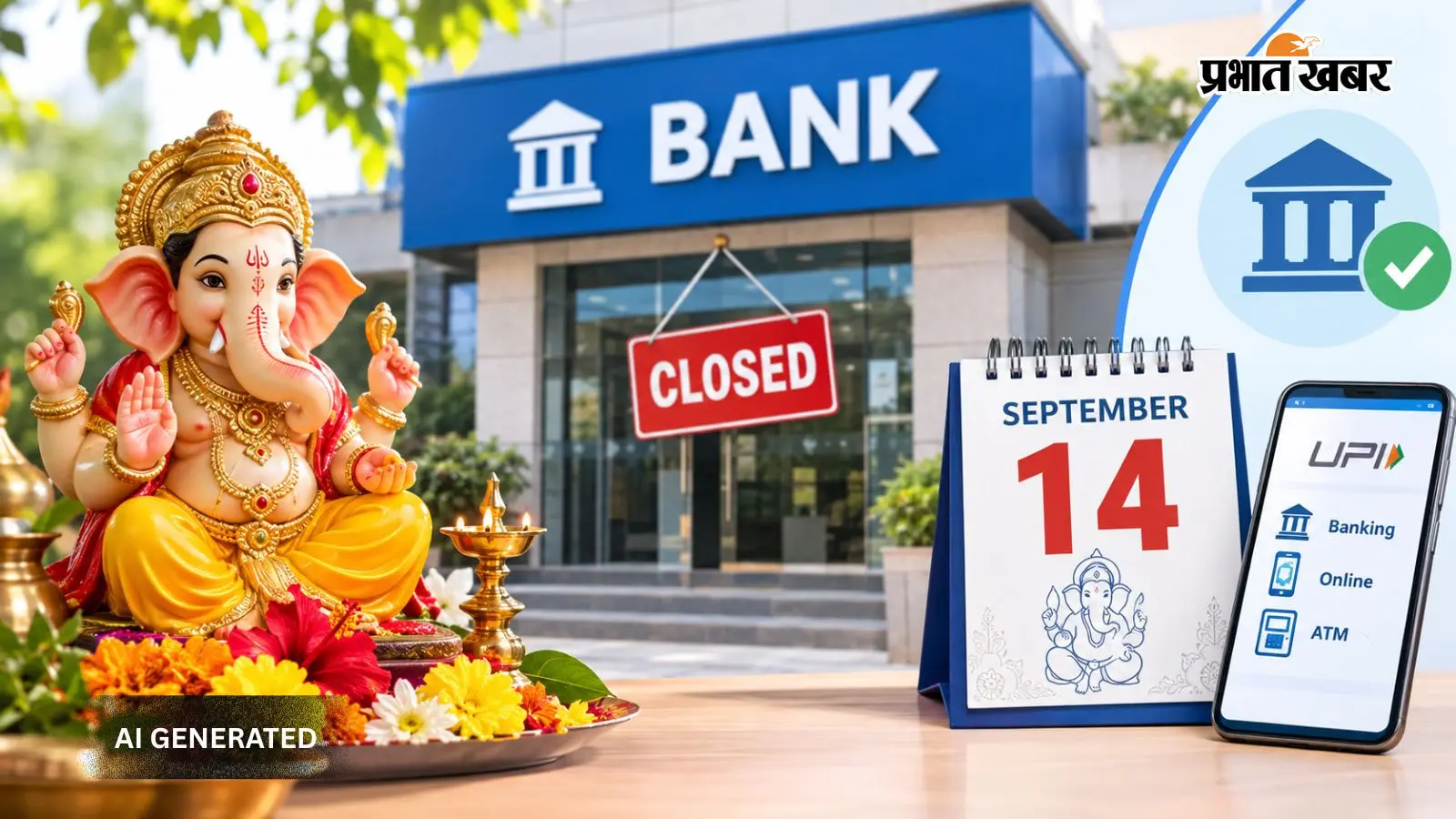 Ganesh Chaturthi Bank Holiday: गणेश चतुर्थी पर बैंकिंग का काम ठप, आज इन 9 शहरों में बैंक बंद