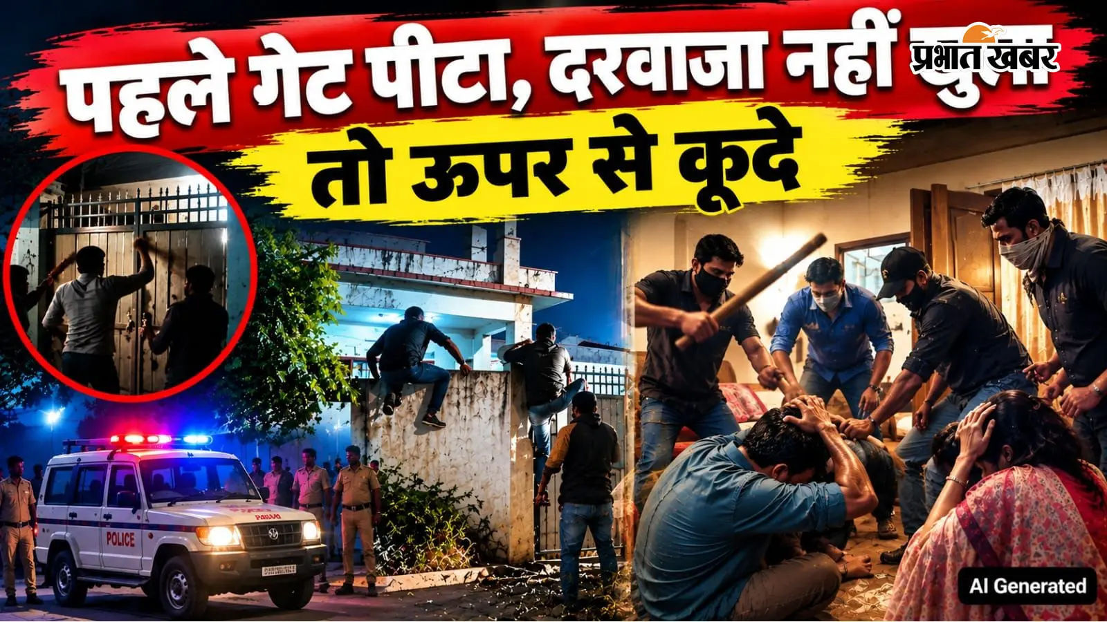पहले गेट पीटा, दरवाजा नहीं खुला तो ऊपर से कूदे; 8 लोगों पर घर में घुसकर मारपीट का आरोप