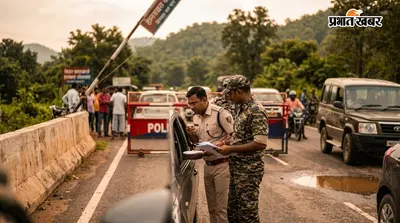 बिहार-झारखंड सीमा पर पुलिस अलर्ट, हनवारा चेकपोस्ट पर चला एंटी क्राइम अभियान
