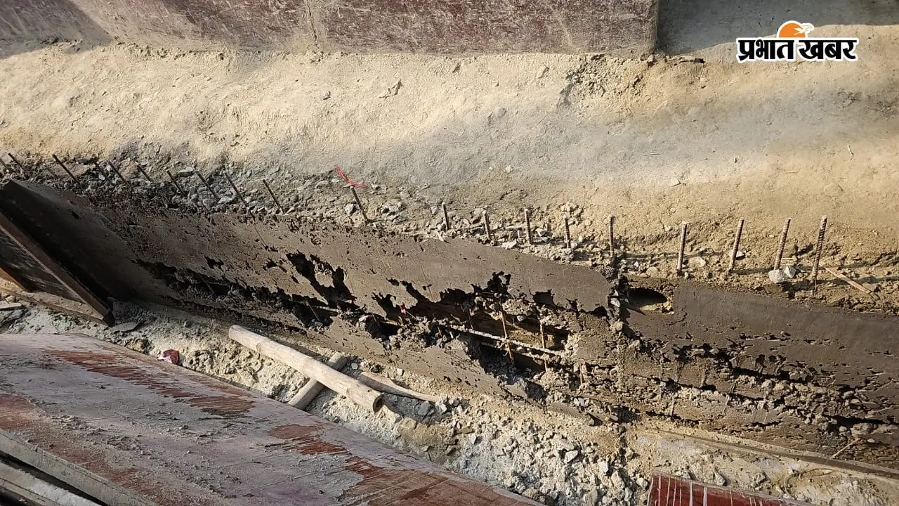 जनवरी से बन रही सड़क-नाला अब तक अधूरी, निर्माण सामग्री पर सवाल उठे तो डीएम से शिकायत
