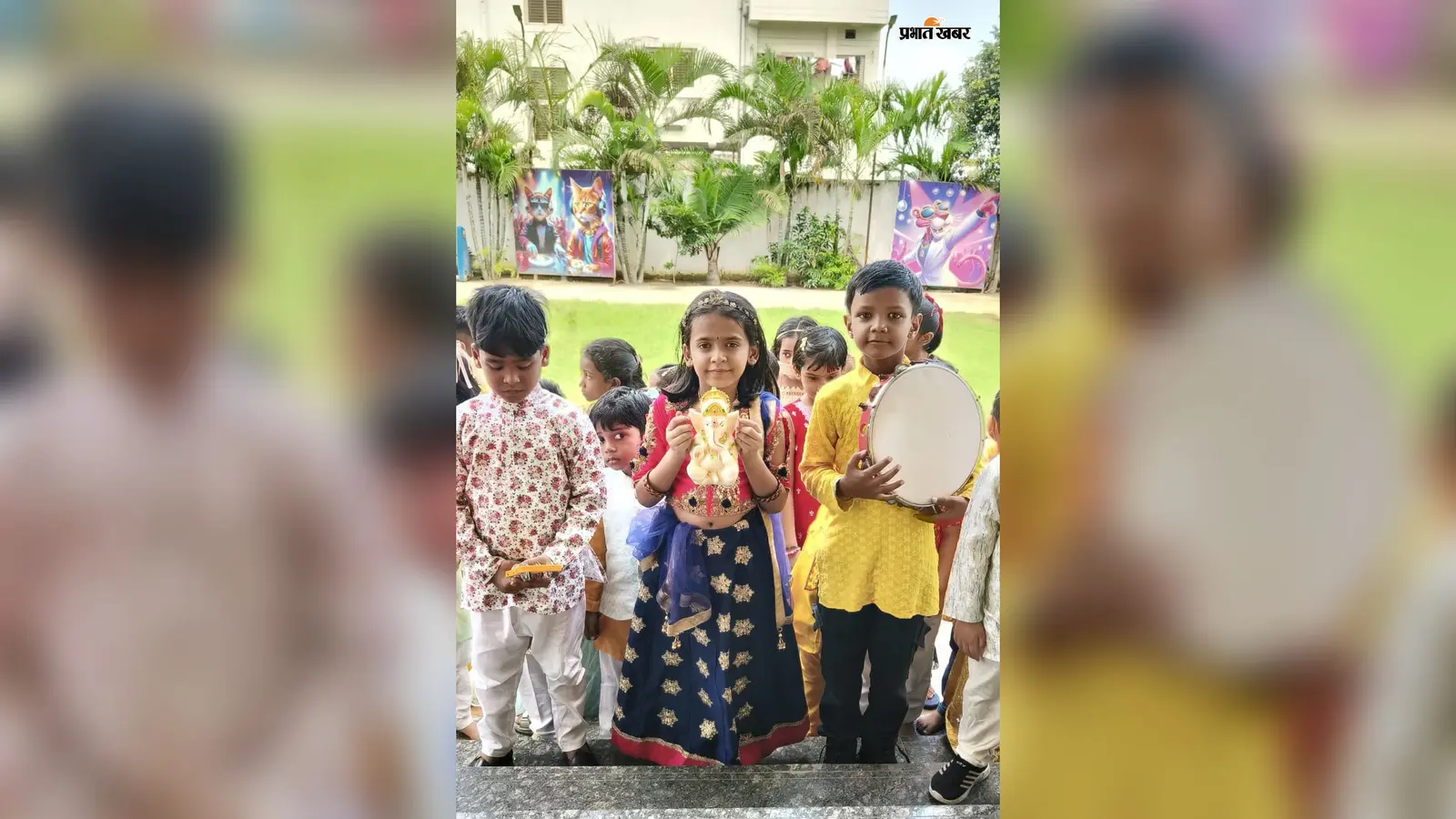 हेलो किड्स रॉबिनहुड स्कूल में गणेश चतुर्थी, बच्चों ने बनायीं मिट्टी की प्रतिमाएं