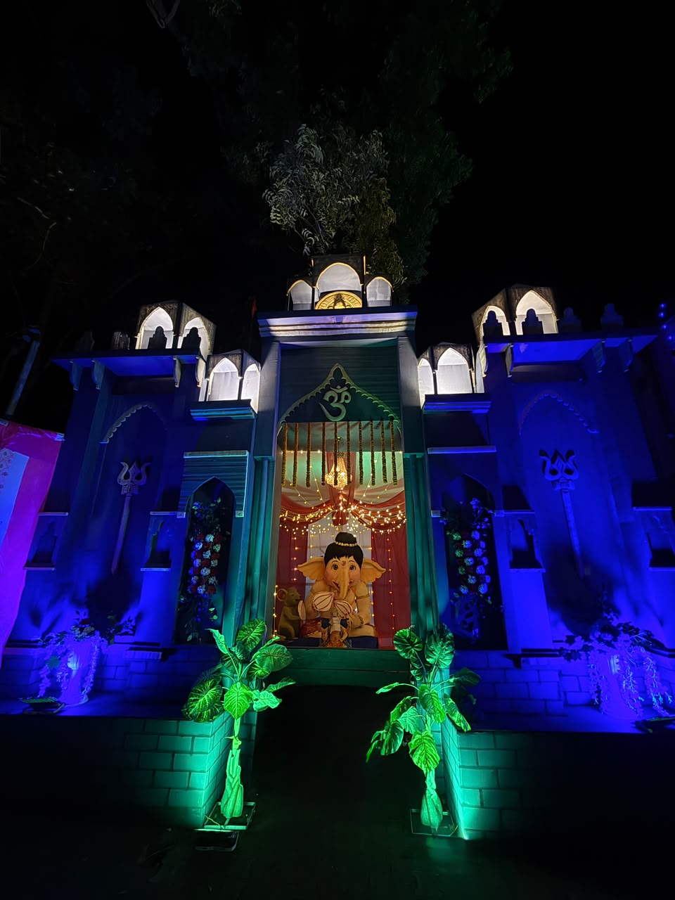 पंडाल की भव्यता लोगों को कर रहा आकर्षित.