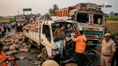 पटना: एनएच-139 पर आमने-सामने भिड़े दो ट्रक, क्षतिग्रस्त केबिन में फंसा चालक, हालत गंभीर