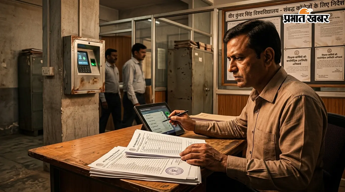 वीर कुंवर सिंह विश्वविद्यालय से संबद्ध कॉलेजों को देनी होगी सभी जानकारी, शिक्षक-कर्मियों की बायोमैट्रिक उपस्थिति अनिवार्य