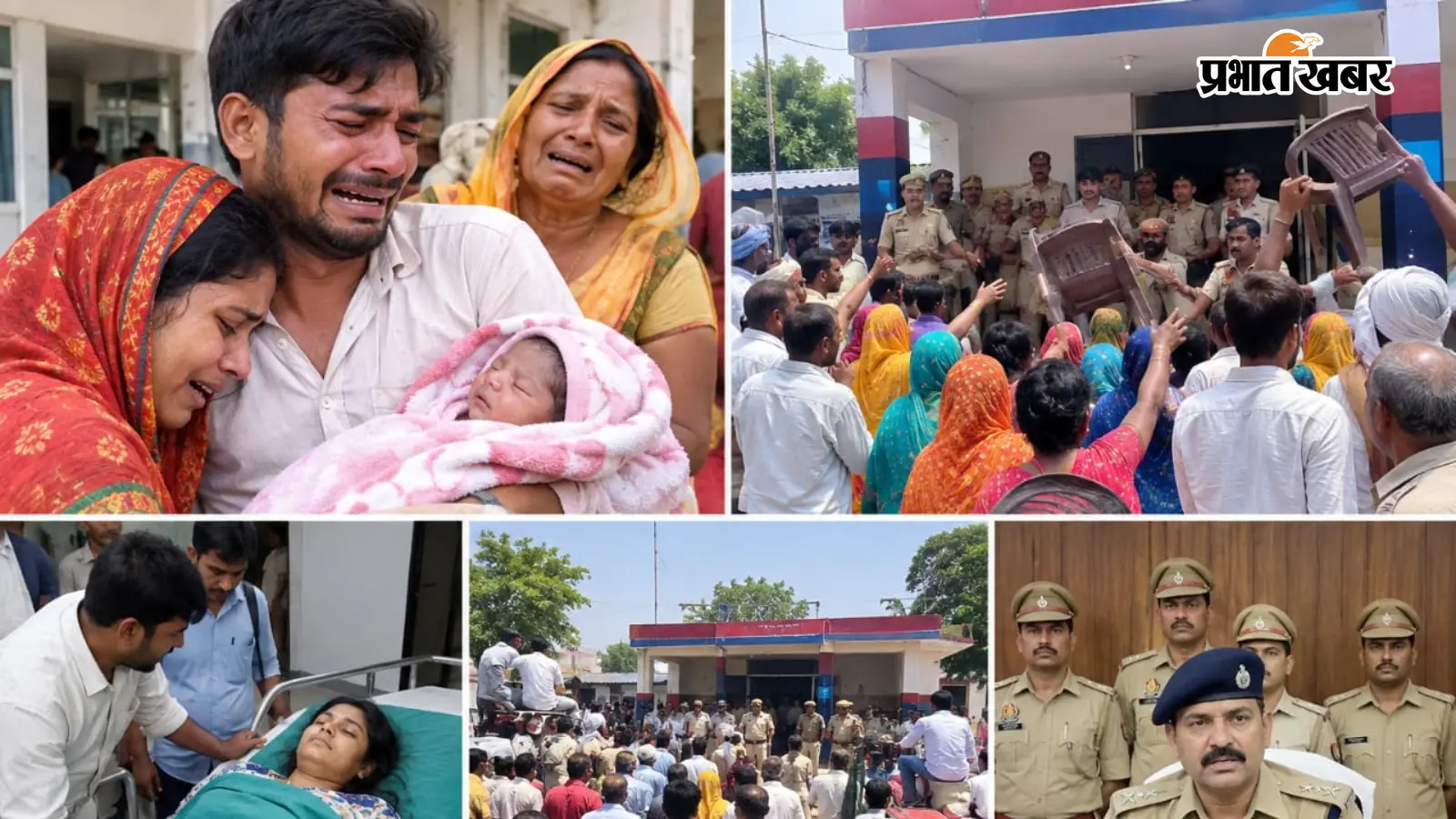 पति हिरासत में था, पत्नी ने बच्चे को जन्म दिया और चली गई जान, 6 पुलिसकर्मी निलंबित