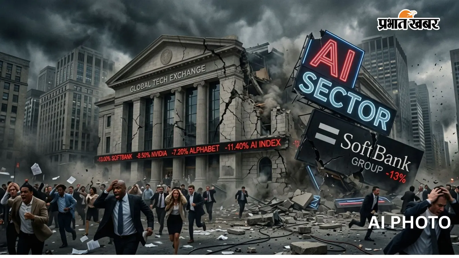 AI Crash: मस्क-ऑल्टमैन की चेतावनी से क्यों कांप गया ग्लोबल टेक बाजार? SoftBank के शेयर 13% टूटे, AI सेक्टर में बढ़ी चिंता