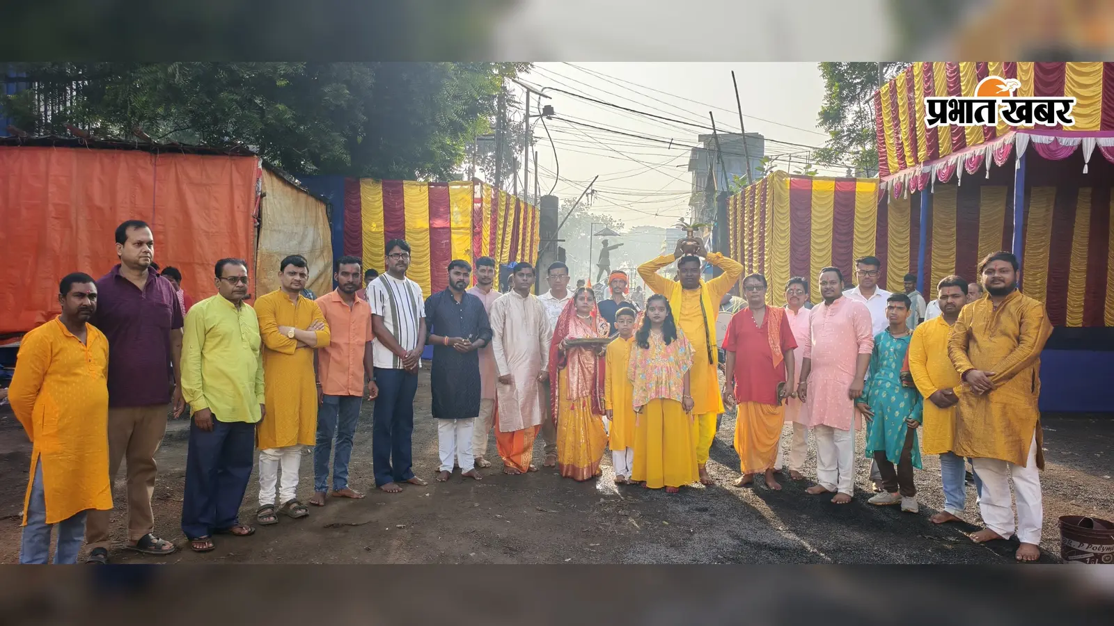 गणपति बप्पा मोरया; हिरणपुर में निकली भव्य कलश यात्रा, सजा पंडाल और मेला