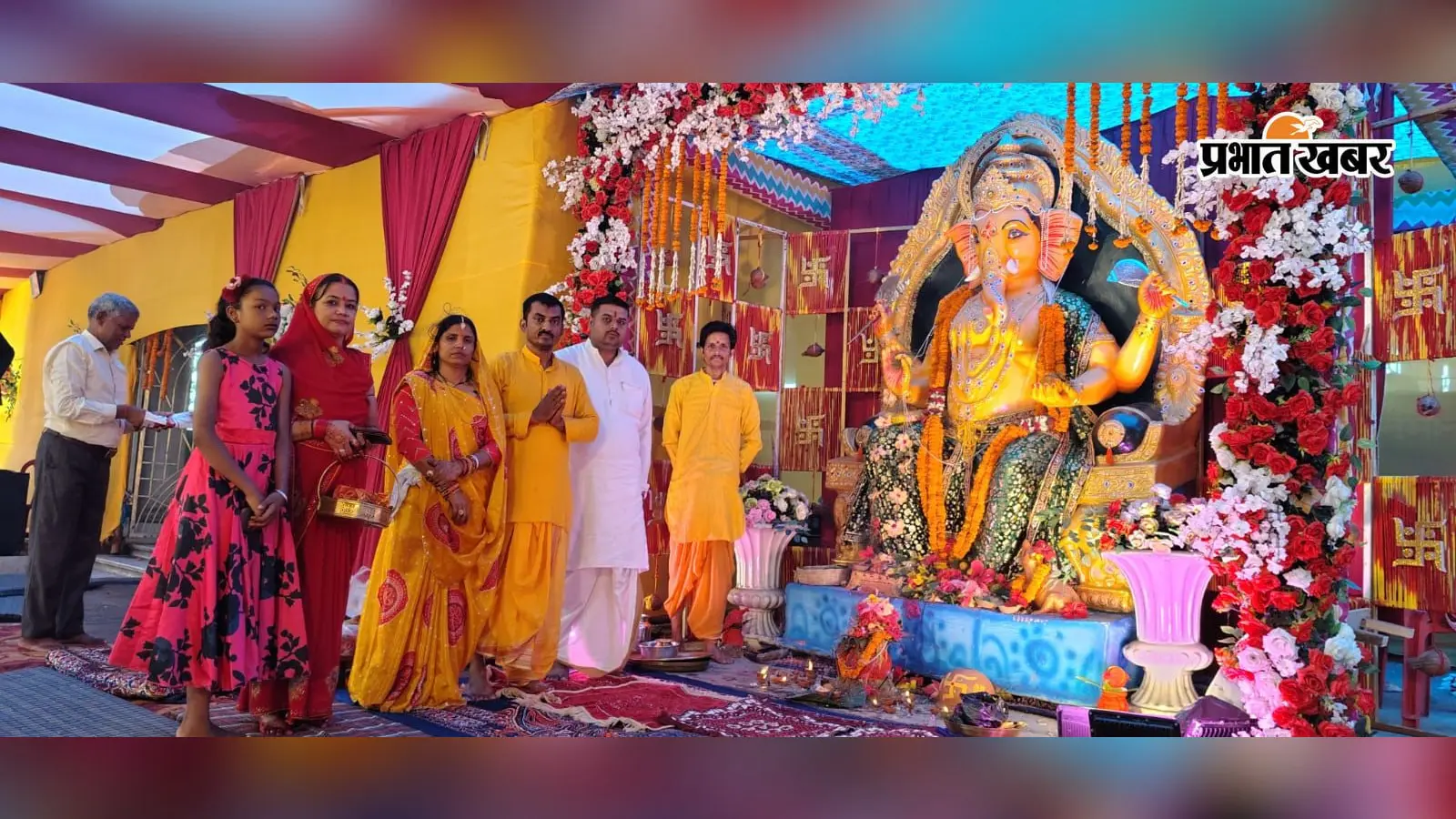 रामगढ़ के कुजू में तीन दिवसीय गणेश महोत्सव की धूम: भक्ति और जयकारों से गुंजायमान हुआ पूरा क्षेत्र