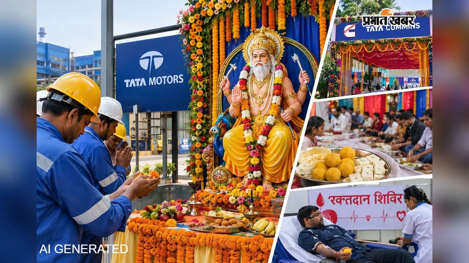 टाटा मोटर्स में एक दिन पहले होगी विश्वकर्मा पूजा, कहीं महाभोग तो कहीं मिलेंगे मिठाई के कूपन