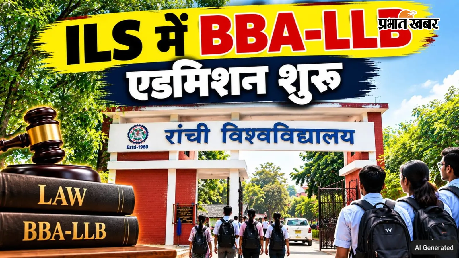 Ranchi University: ILS में BBA-LLB एडमिशन आज से, 21 सितंबर तक होगी काउंसेलिंग