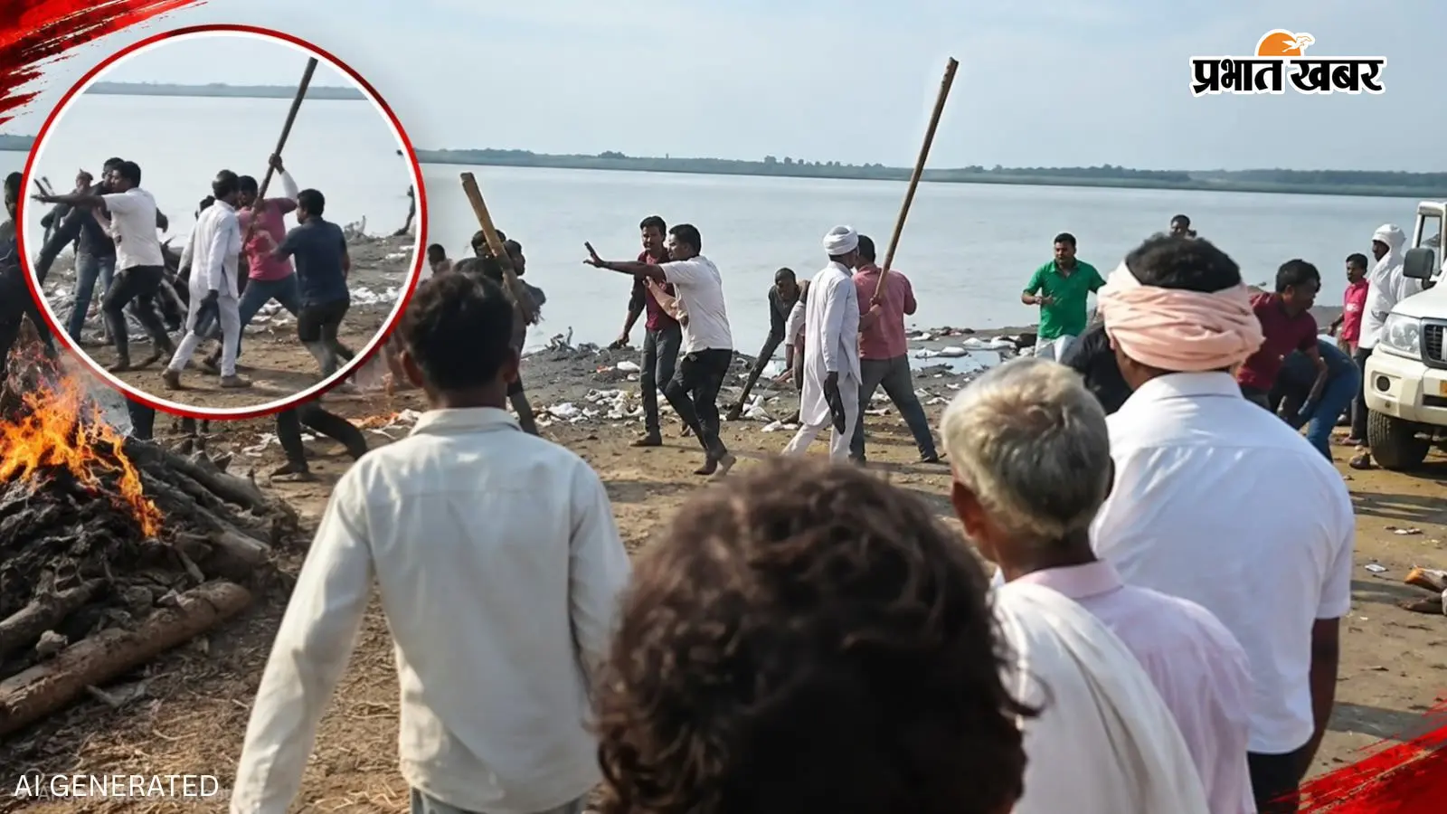 अमरोहा में चिता के पास अचानक मचा तांडव! लकड़ियां बनीं हथियार, अंतिम संस्कार छोड़ भिड़े दो पक्ष 5 घायल, VIDEO वायरल