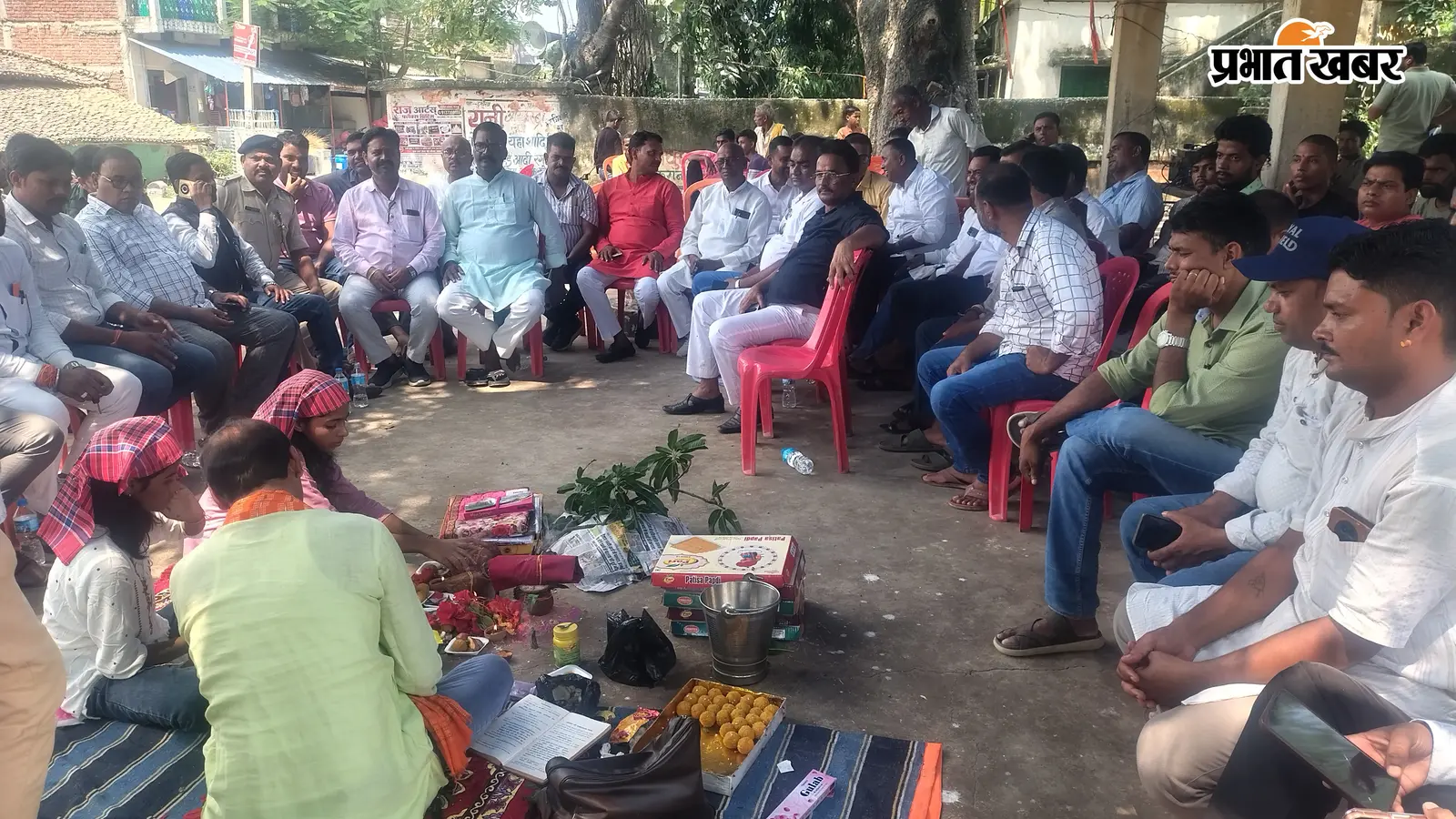 नौडीहा बाजार में रानी लक्ष्मीबाई की प्रतिमा स्थापना की पहल, भूमि पूजन के साथ शुरू हुआ काम