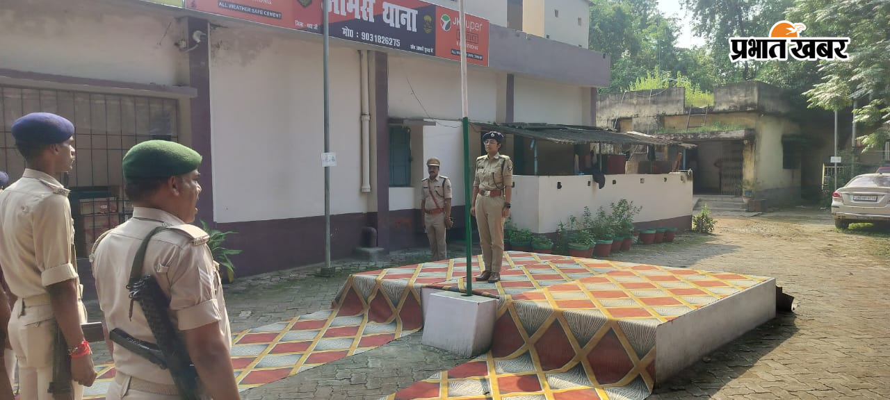 आमस थाना का निरीक्षण करती ग्रामीण एसपी दिव्यांजलि | Prabhat Khabar Network
