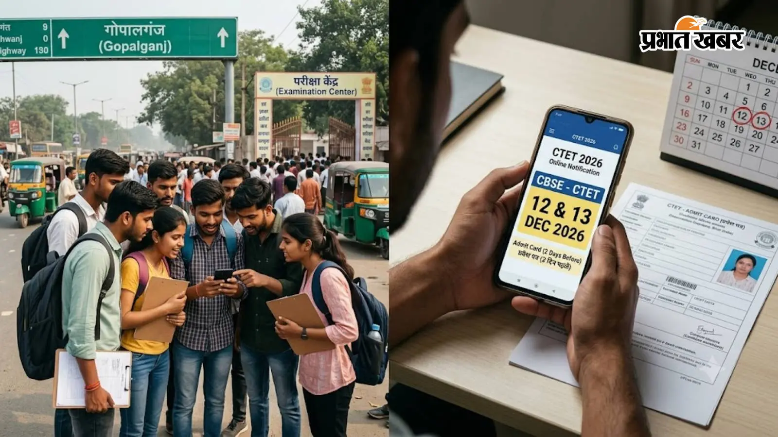 गोपालगंज के अभ्यर्थियों के लिए बड़ी खबर: CTET परीक्षा अब 12 व 13 दिसंबर को, एग्जाम से 2 दिन पहले मिलेगा एडमिट कार्ड