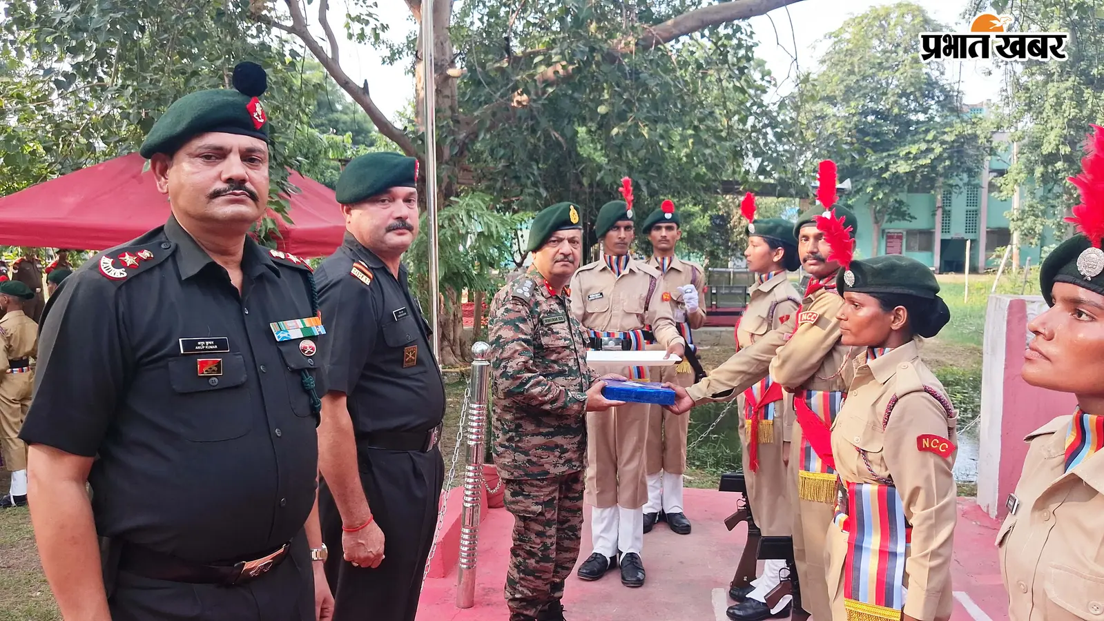 42 बिहार बटालियन NCC कैंप में पहुंचे ग्रुप कमांडर, कैडेटों को अनुशासन और प्रशिक्षण की दी सीख