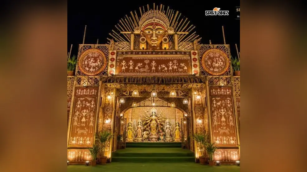 1926 से जारी है भुतहा तालाब की दुर्गापूजा, इस बार 45 फीट ऊंचे इको फ्रेंडली पंडाल में विराजेंगी मां दुर्गा