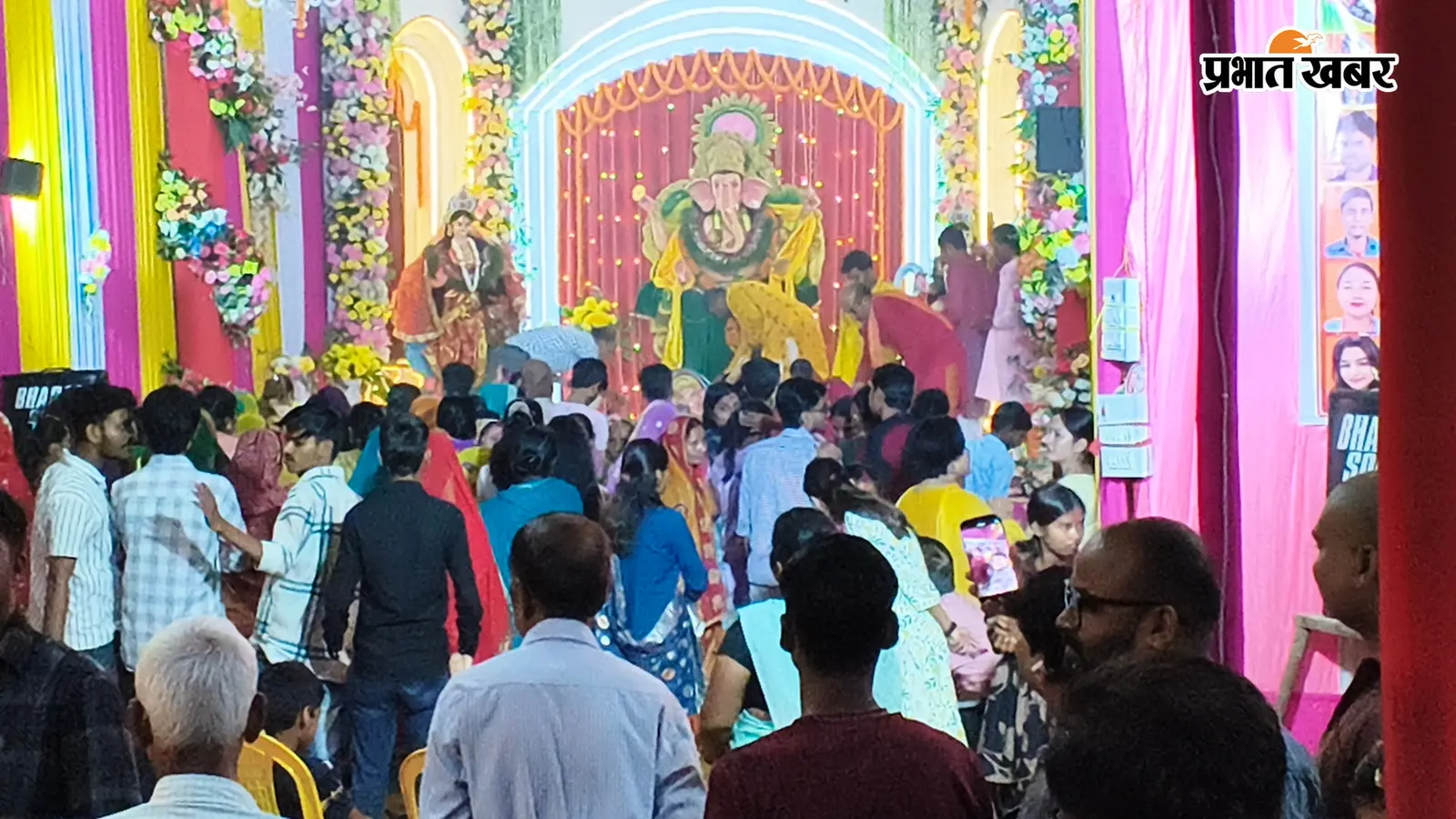 वीरपुर में 20वें साल शुरू हुई गणेश पूजा, 51 किलो लड्डू का भोग, पंडाल में उमड़ी महिलाओं की भारी भीड़