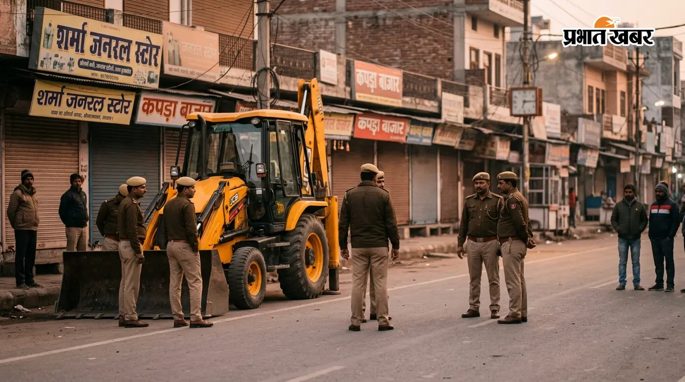 मेरठ के सेंट्रल मार्केट में रातों-रात क्यों तैनात हुई पुलिस? JCB भी पहुंची, सुबह 6 बजे का इंतजार