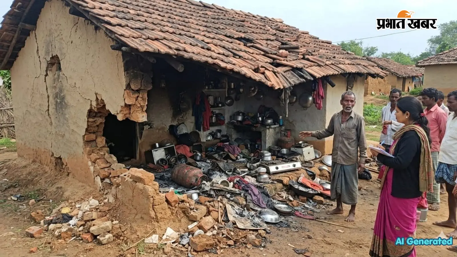 4 दिन पहले आया था नया सिलेंडर, अचानक हुआ धमाका और क्षतिग्रस्त हो गया पूरा मकान
