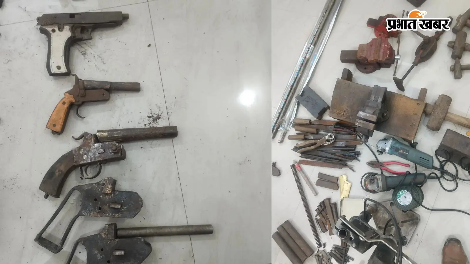 पटना के बाढ़ में मिनीगन फैक्ट्री का खुलासा, 5 अर्धनिर्मित कट्टा और 12 कारतूस बरामद; 4 गिरफ्तार