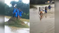 सुखनियां नदी की तेज धार में बहने लगीं छात्राएं, ग्रामीणों ने बचायी जान