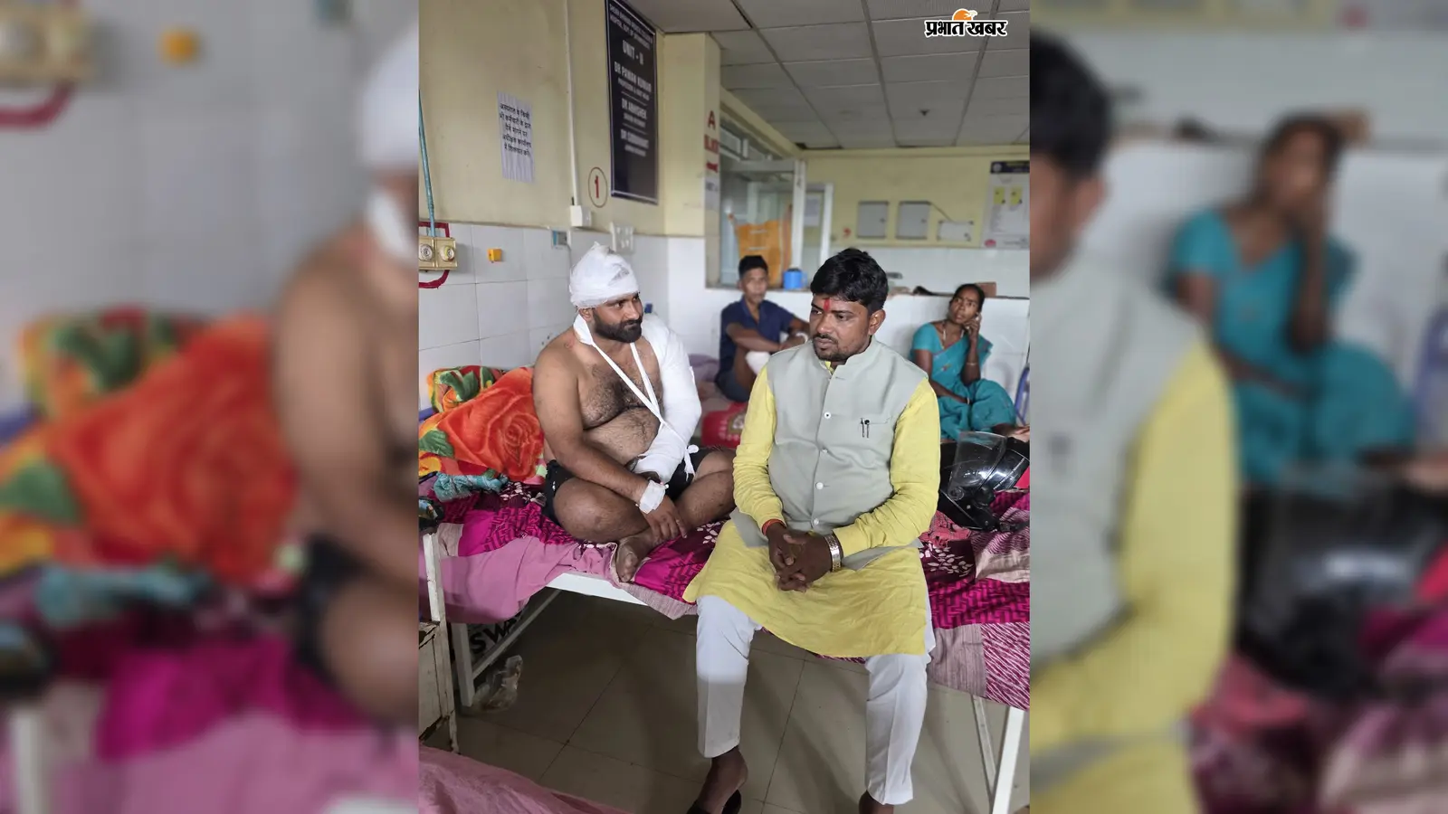 सिमरिया के सांसद प्रतिनिधि सड़क हादसे में घायल, हाइवा के चकमा देने से हुआ हादसा