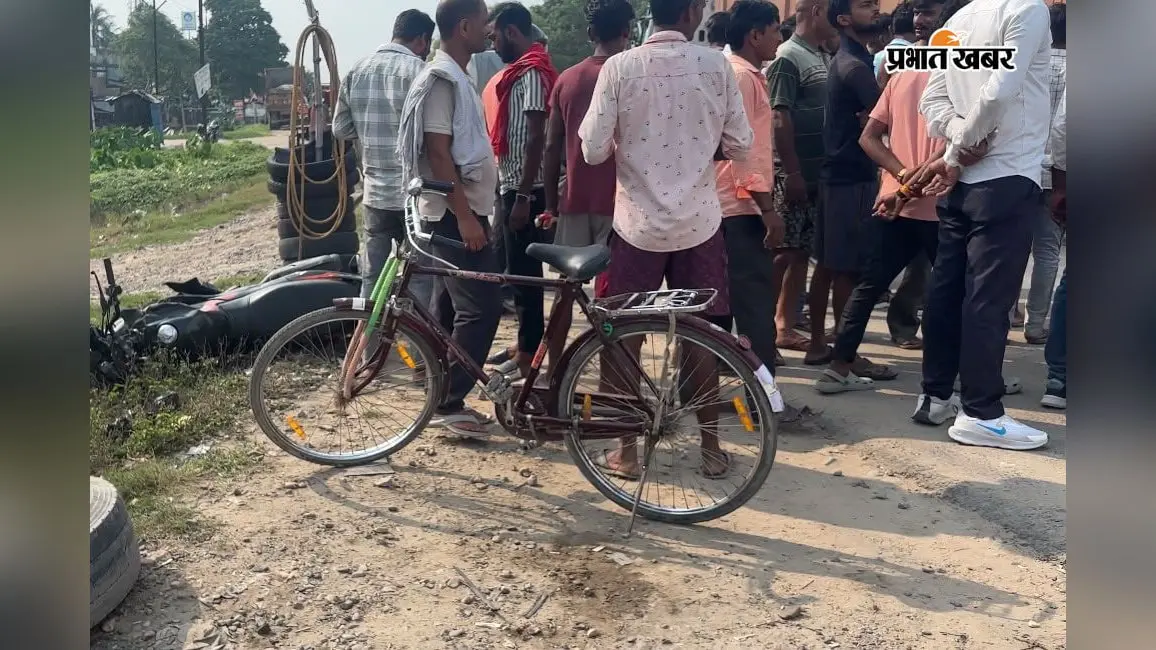 NH-28 पर दो बाइकों की जोरदार टक्कर, 18 और 55 साल के दोनों बाइक सवारों की मौत