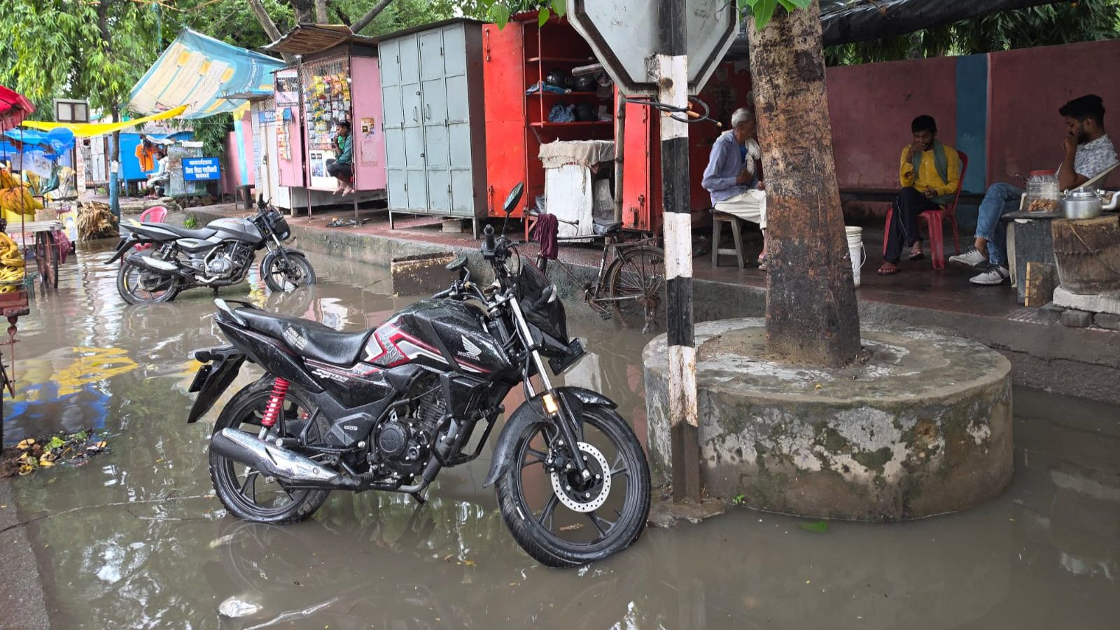 बारिश के बाद जलजमाव की तस्वीर