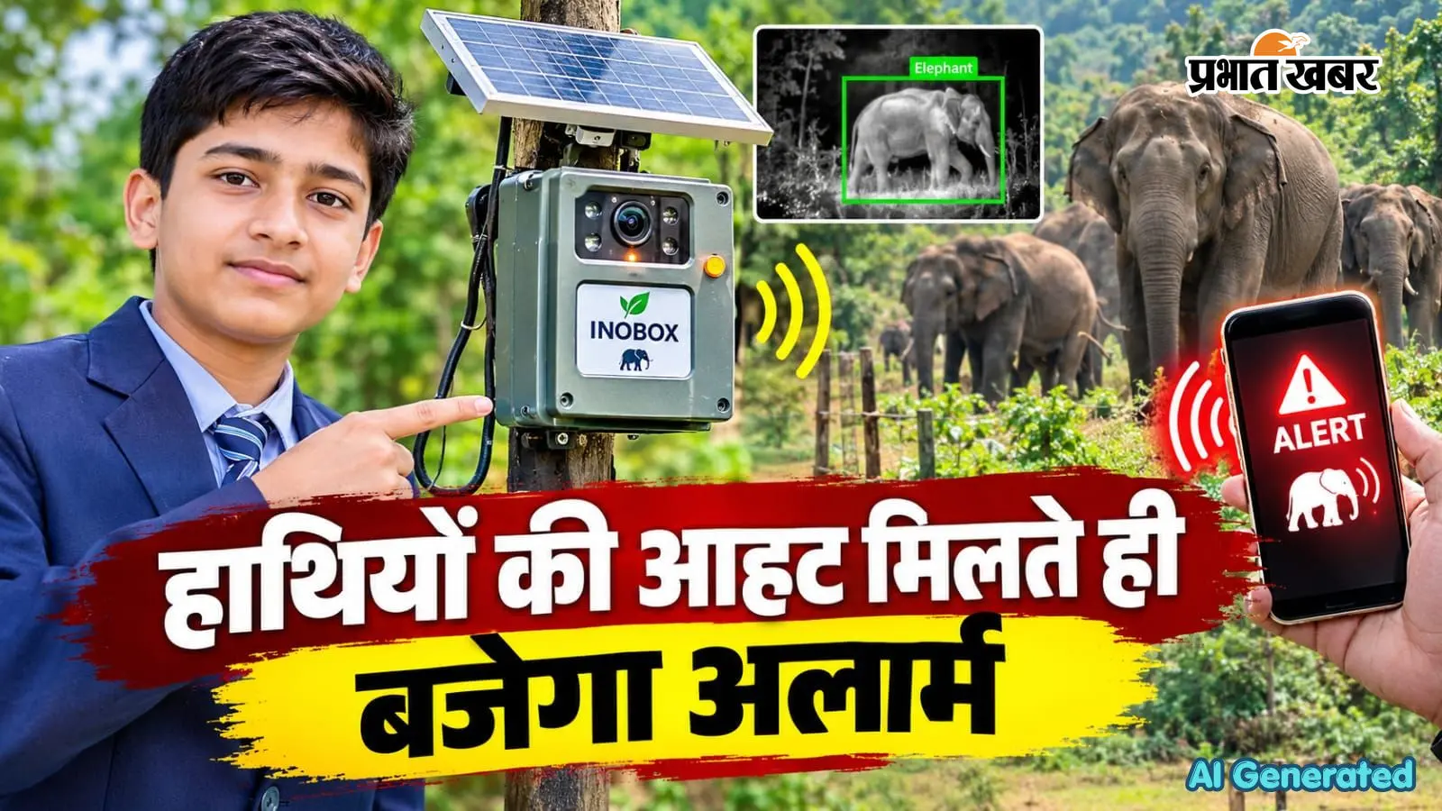 हाथियों की आहट मिलते ही बजेगा अलार्म, Ranchi के छात्र ने बनाया AI डिवाइस, Palamu में चल रहा ट्रायल