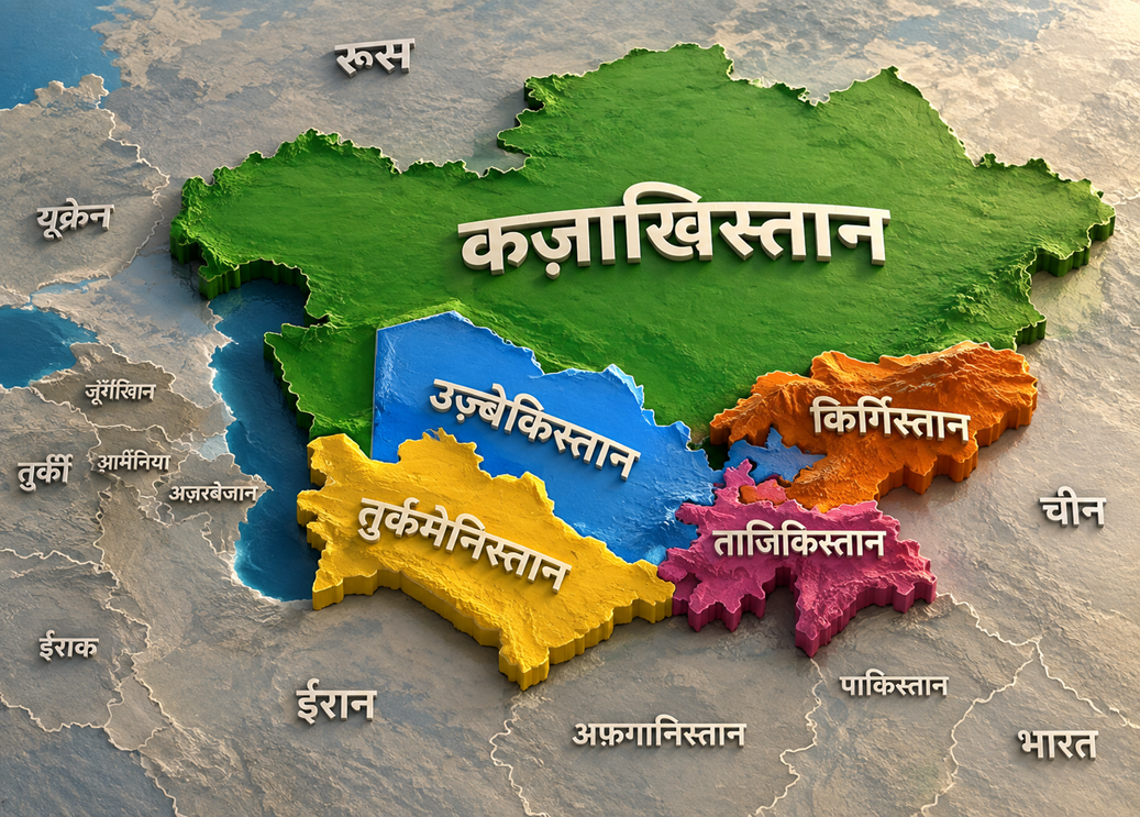 3D Map of Central Asia